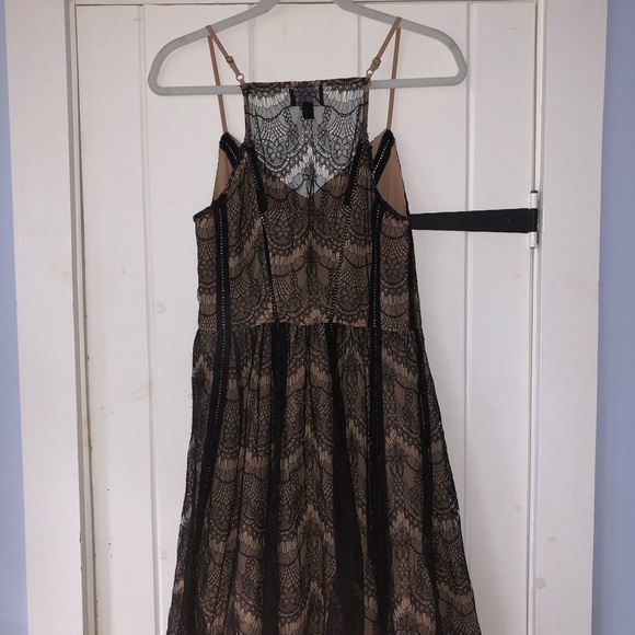 GREYLIN Lit Boutique Black/Tan Fit and Flare Dress - Picture 2 of 2